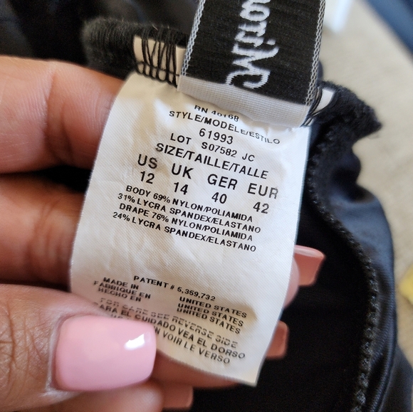 Miraclesuit One Piece Size 12us Color Black - Picture 5 of 6